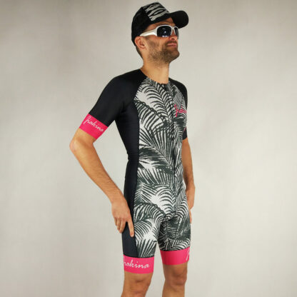 Jiakina Triathlonanzug Einteiler #TSSM02 Palmen – Bild 3