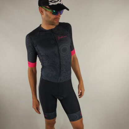 Jiakina Triathlon Suit Onepiece #TSSM02 Black Totem - Image 8