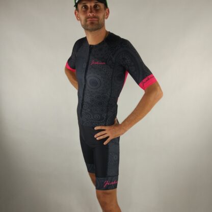 Jiakina Triathlon Suit Onepiece #TSSM02 Black Totem - Image 9